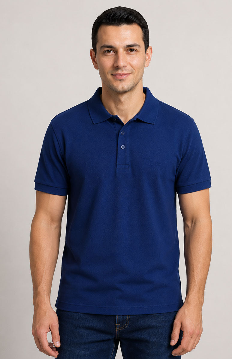 Navy Color Polo Shirt – Short Sleeve Regular Fit Work & Casual Top