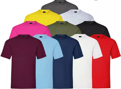 Men’s & Women’s 100% Cotton T-Shirt – Plain Short Sleeve Casual Wear
