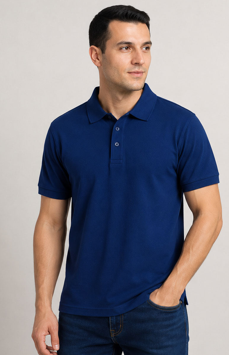 Navy Color Polo Shirt – Short Sleeve Regular Fit Work & Casual Top