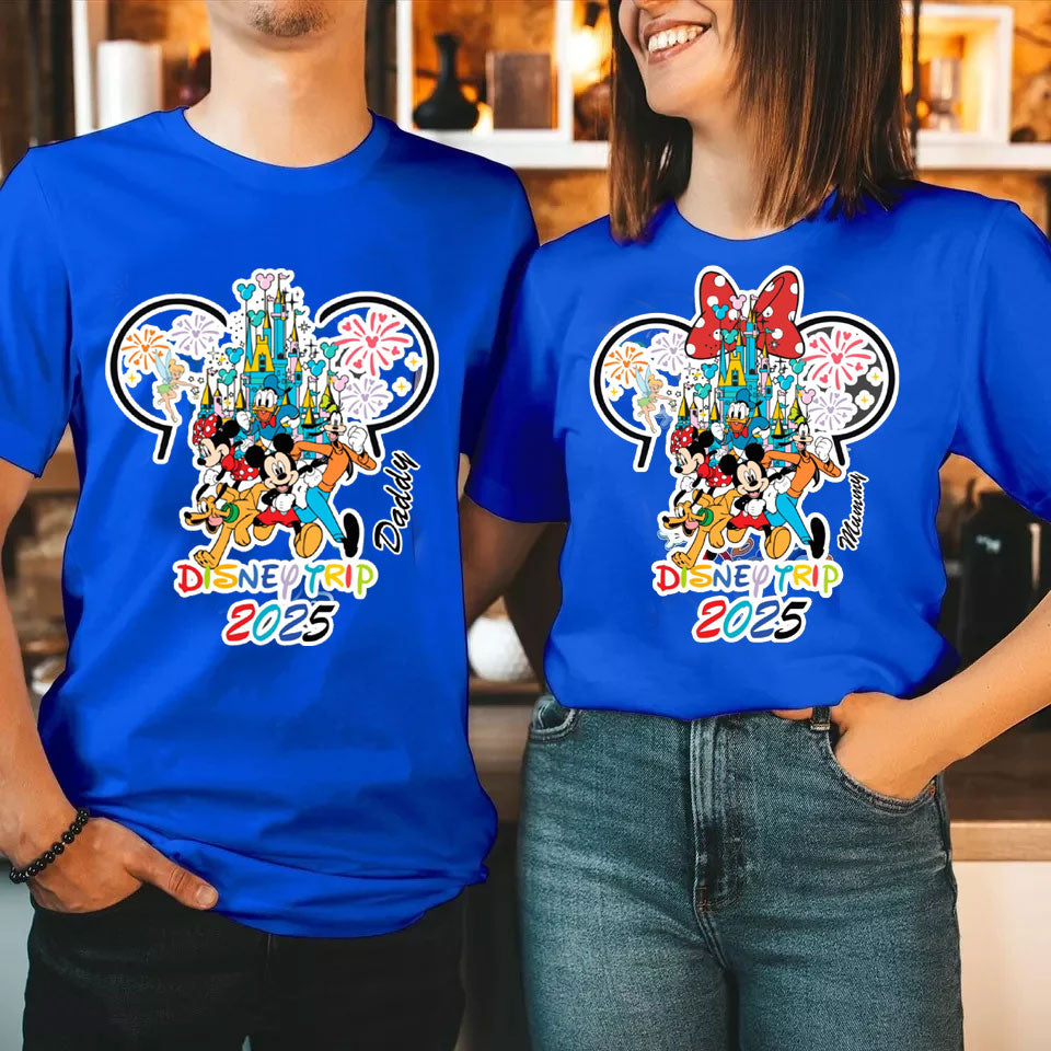 Personalised Disney Couple T-Shirts – Matching Disneyland Trip Shirts