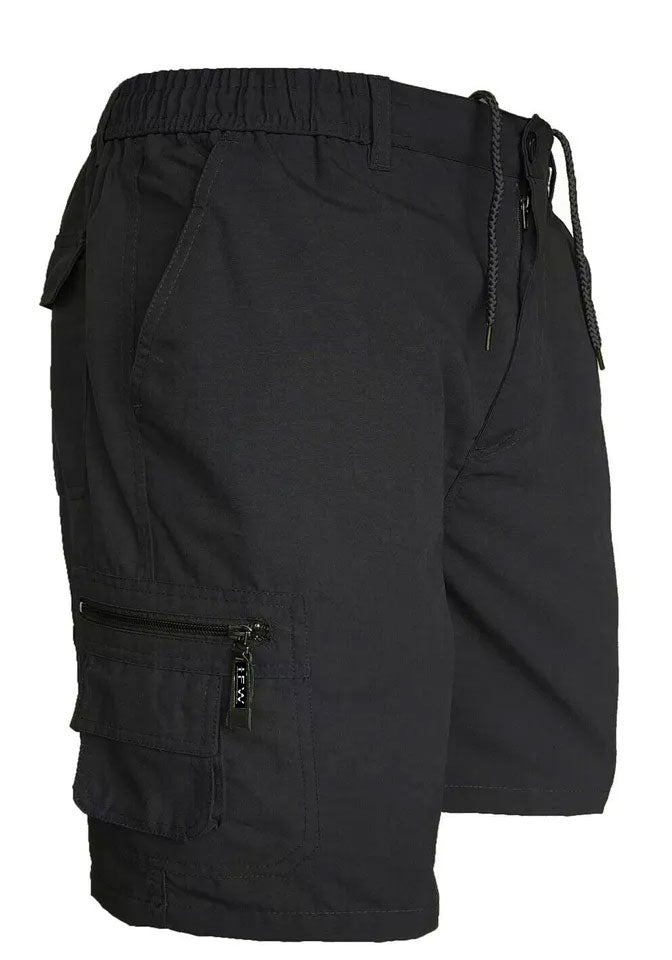Men’s Cargo Combat Shorts Multi Pocket Elastic Waist Lightweight Plain Summer Short
