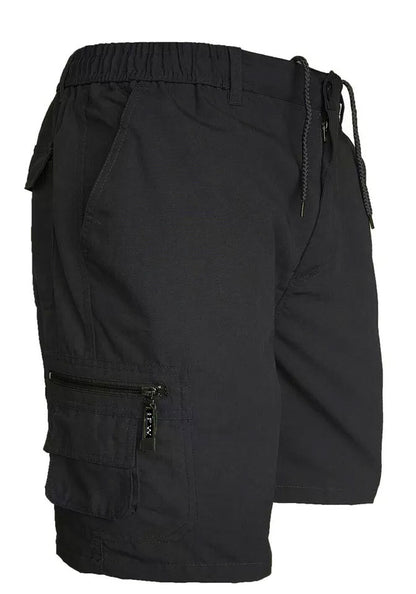 Men’s Cargo Combat Shorts Multi Pocket Elastic Waist Lightweight Plain Summer Short