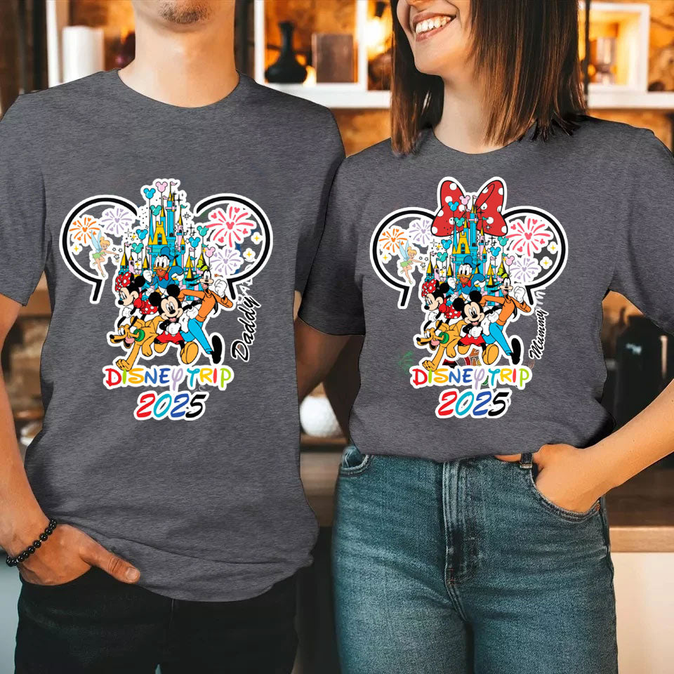 Personalised Disney Couple T-Shirts – Matching Disneyland Trip Shirts