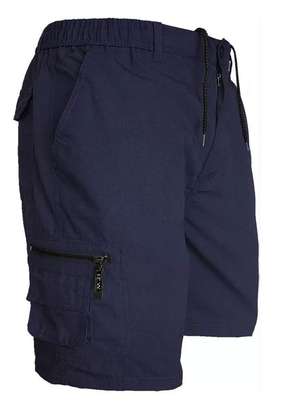 Men’s Cargo Combat Shorts Multi Pocket Elastic Waist Lightweight Plain Summer Short