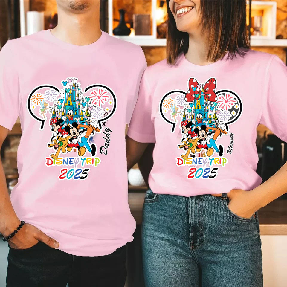 Personalised Disney Couple T-Shirts – Matching Disneyland Trip Shirts