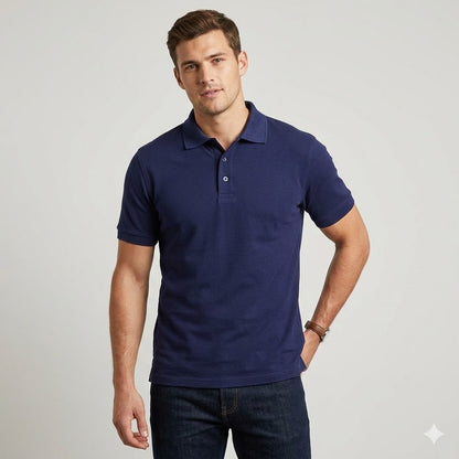 Men’s Short Sleeve Polo Shirt – Plain Piqué Golf, Work & Casual Top
