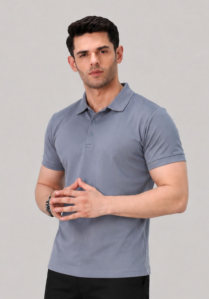 Men’s Short Sleeve Polo Shirt – Plain Piqué Golf, Work & Casual Top