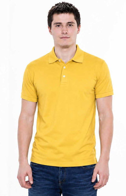Yellow Polo Shirt – Comfortable Regular Fit Cotton Polo