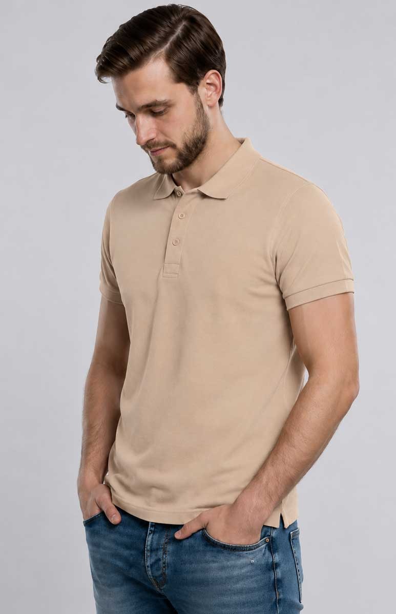 Men’s Short Sleeve Polo Shirt – Plain Piqué Golf, Work & Casual Top