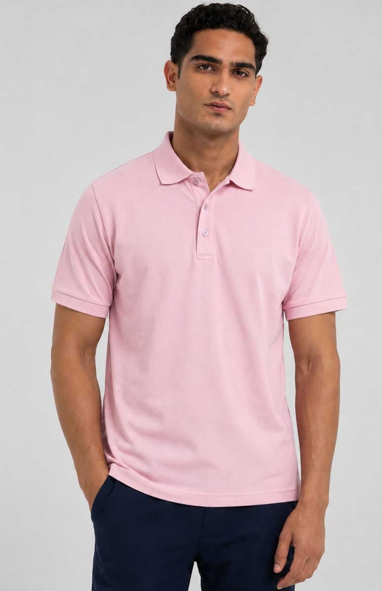 Men’s Short Sleeve Polo Shirt – Plain Piqué Golf, Work & Casual Top