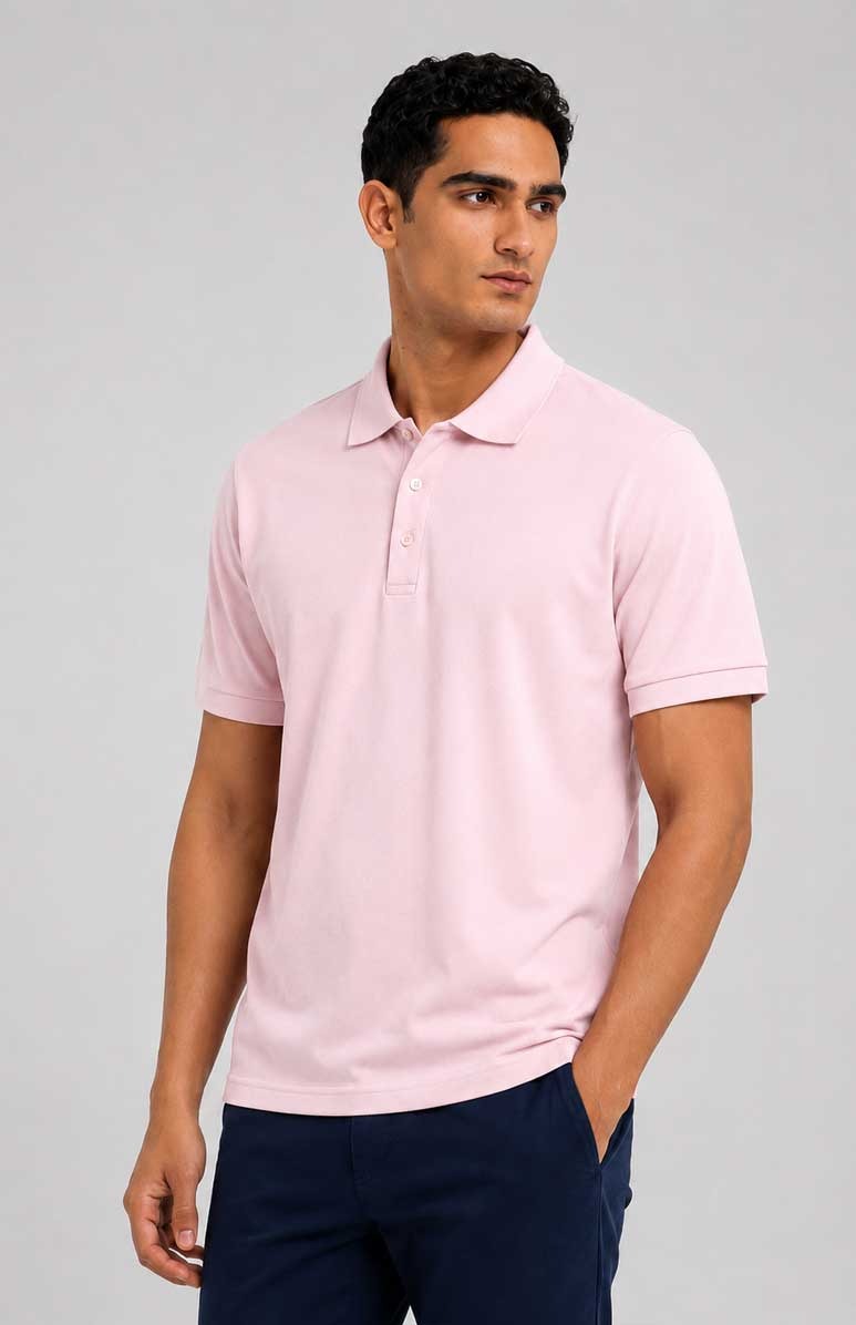 Men’s Short Sleeve Polo Shirt – Plain Piqué Golf, Work & Casual Top