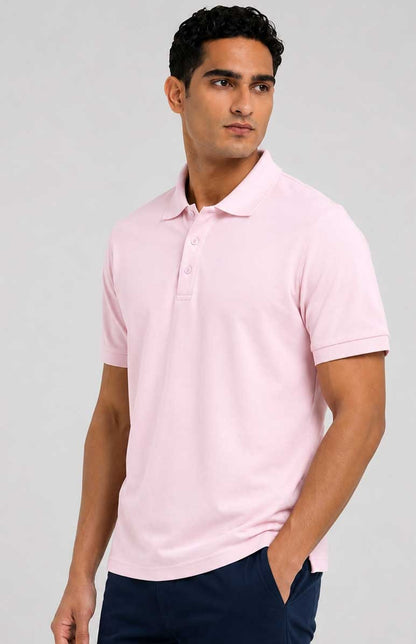 Men’s Short Sleeve Polo Shirt – Plain Piqué Golf, Work & Casual Top
