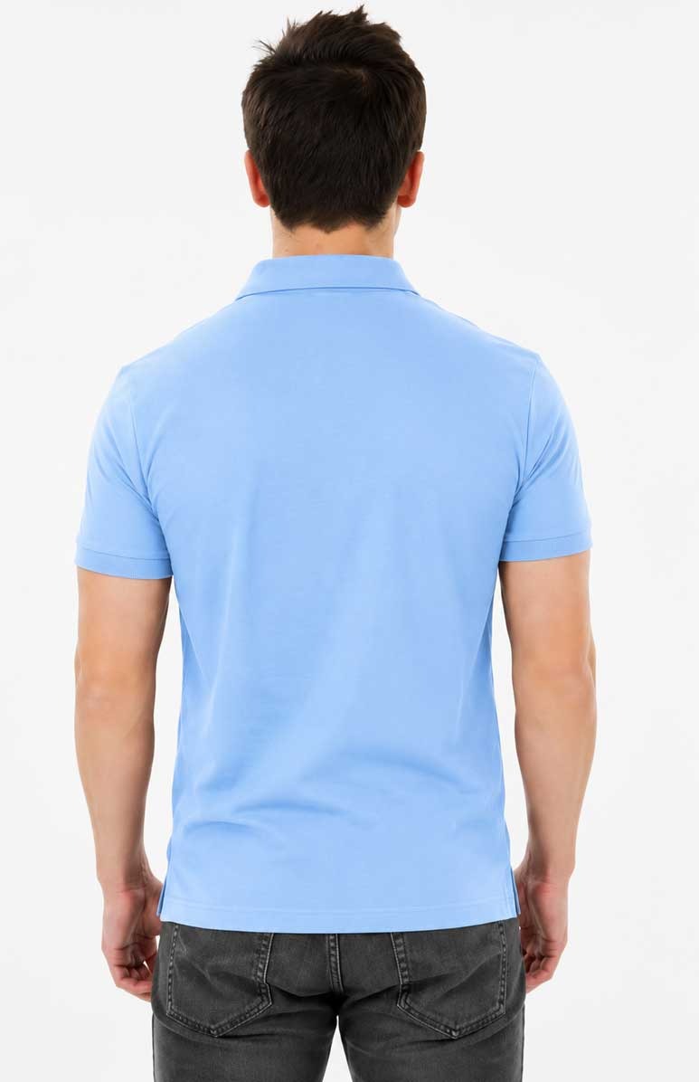 Sky blue Polo Shirt – Breathable Short Sleeve Smart Casual Tee