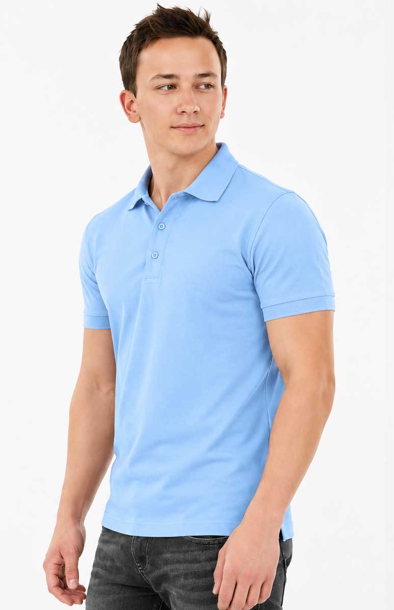 Men’s Short Sleeve Polo Shirt – Plain Piqué Golf, Work & Casual Top
