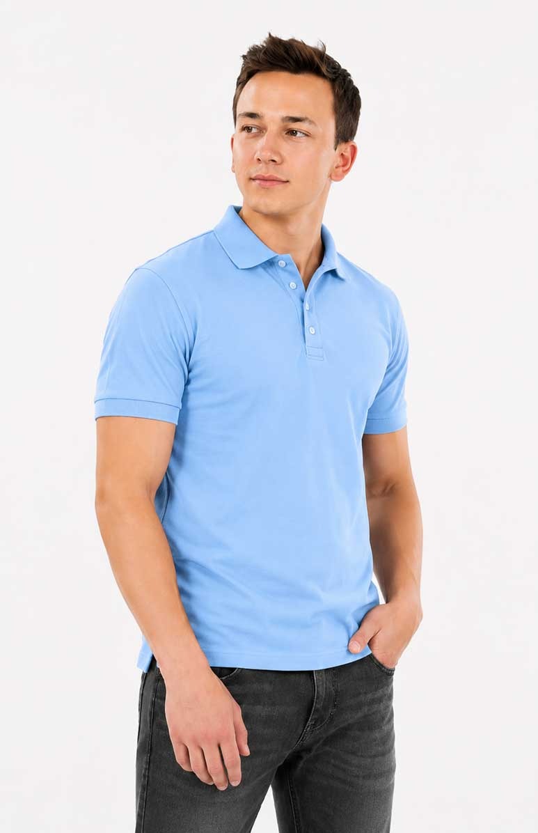 Men’s Short Sleeve Polo Shirt – Plain Piqué Golf, Work & Casual Top