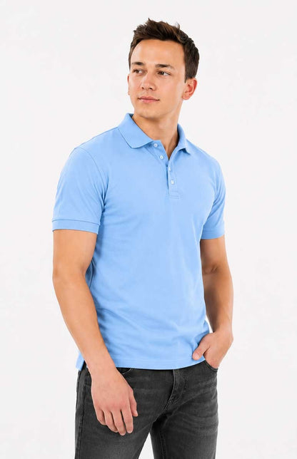 Men’s Short Sleeve Polo Shirt – Plain Piqué Golf, Work & Casual Top