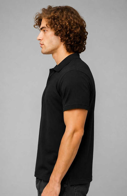 Black Polo Shirt – Breathable Short Sleeve Smart Casual Tee