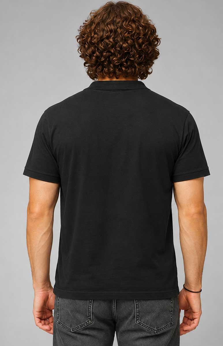 Black Polo Shirt – Breathable Short Sleeve Smart Casual Tee