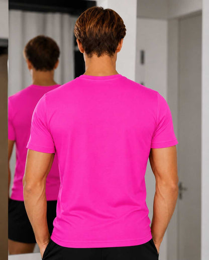 Comfort Fit Cotton Pink T-Shirt for Men & Women