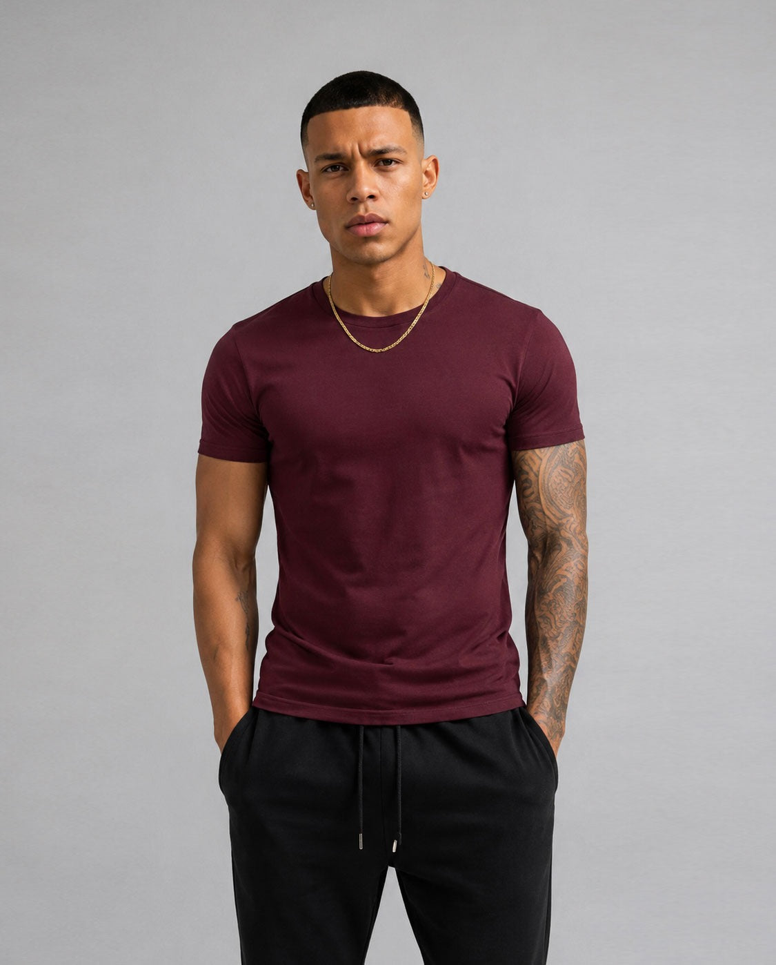 Classic Burgandy Cotton T-Shirt for Men & Women – Casual Wear