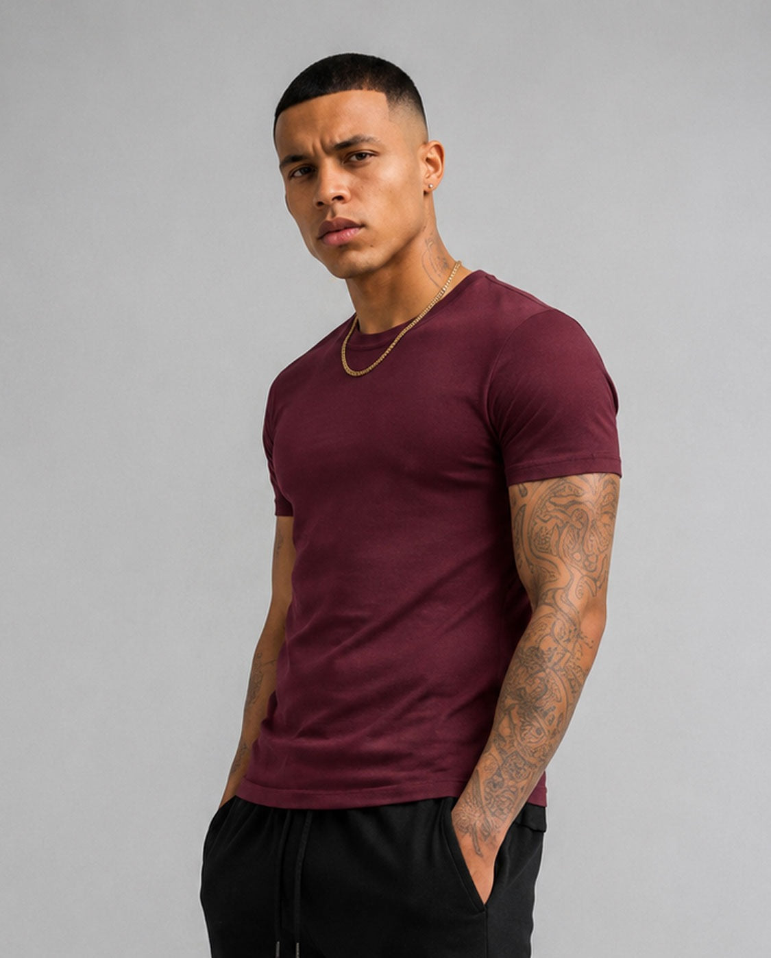 Classic Burgandy Cotton T-Shirt for Men & Women – Casual Wear