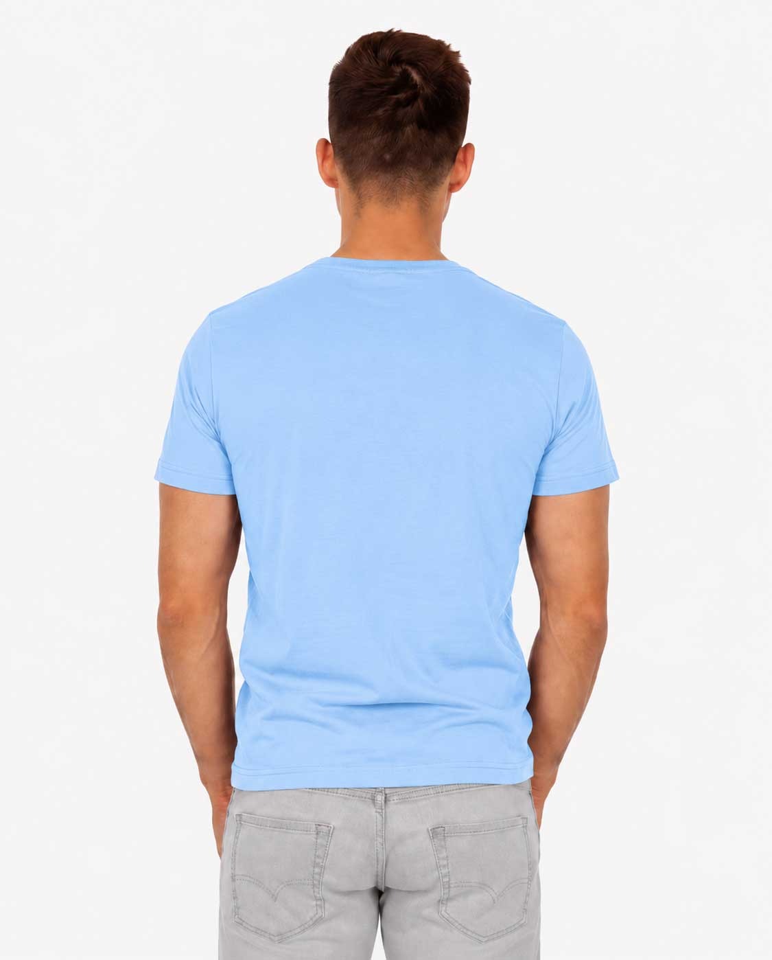 Everyday Plain Sky Blue Cotton T-Shirt – Unisex Short Sleeve