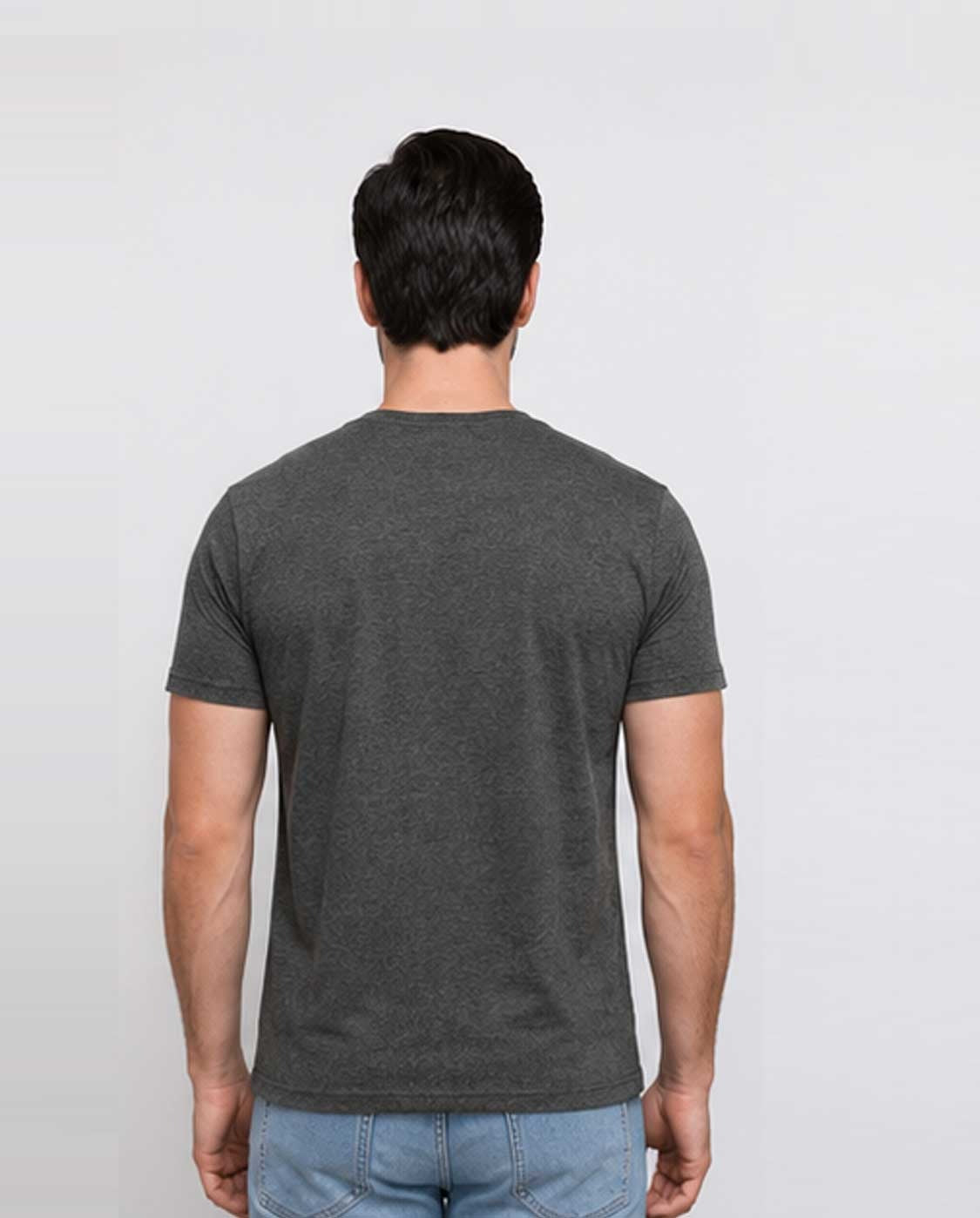 Essential Unisex Dark Grey Cotton Crew Neck T-Shirt