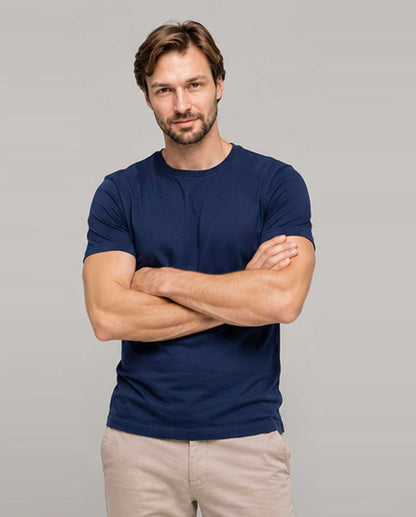 Men’s & Women’s Cotton Blue T-Shirt – Plain Short Sleeve Casual Wear