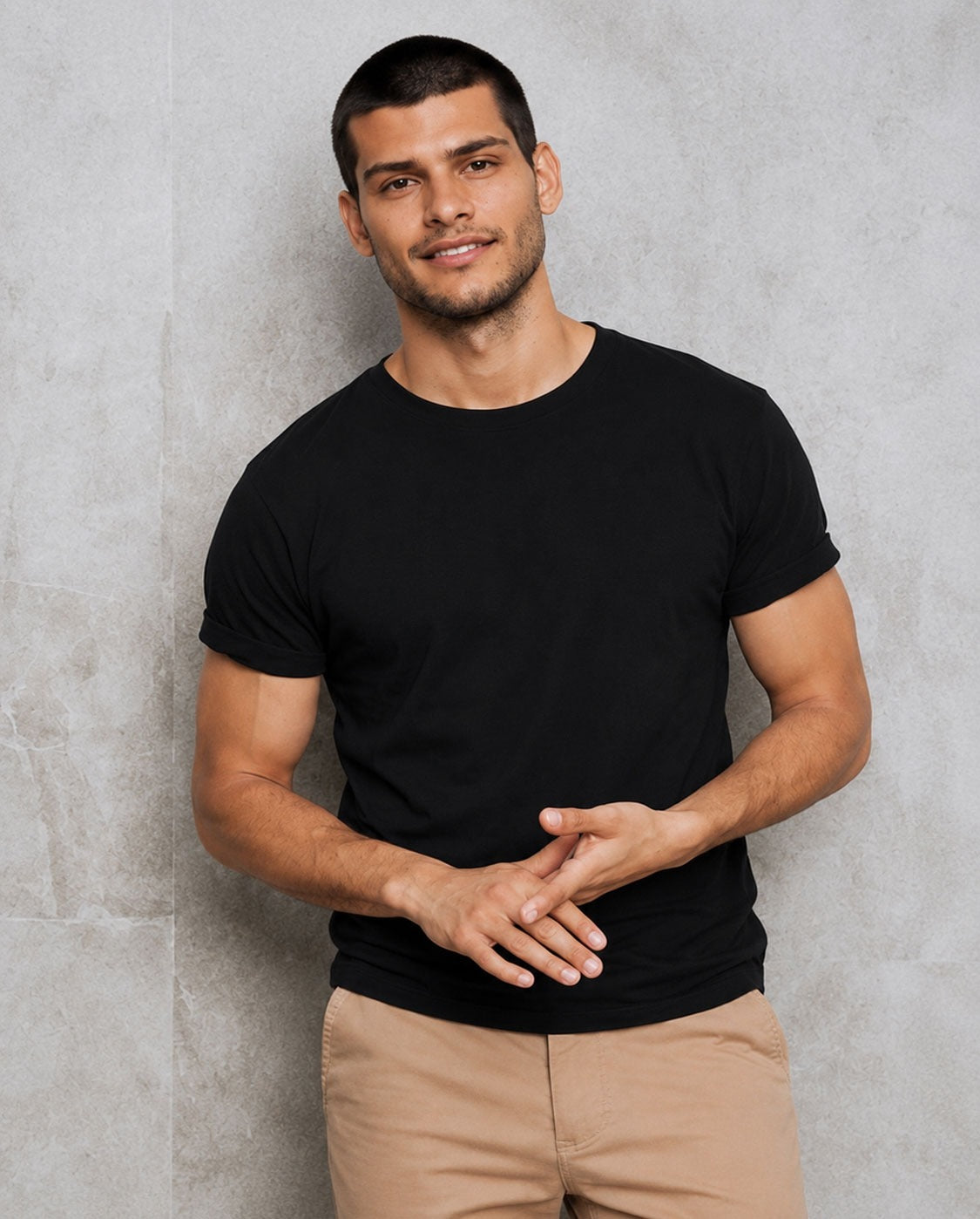 Men’s & Women’s Cotton Black T-Shirt – Plain Short Sleeve Casual Wear