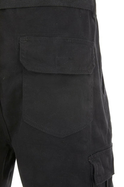 Men’s Stretch Cargo Shorts – Lightweight Cotton Twill Multi-Pocket Belted Casual Shorts