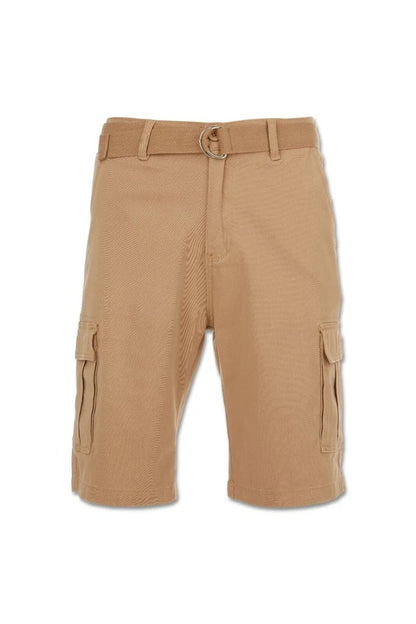 Men’s Stretch Cargo Shorts – Lightweight Cotton Twill Multi-Pocket Belted Casual Shorts