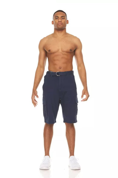 Men’s Stretch Cargo Shorts – Lightweight Cotton Twill Multi-Pocket Belted Casual Shorts