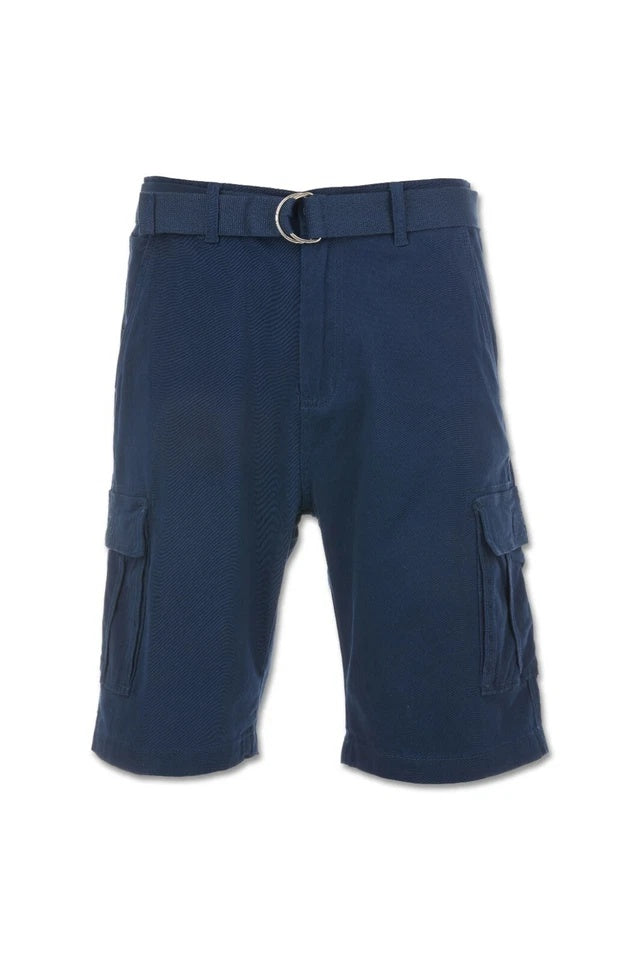 Men’s Stretch Cargo Shorts – Lightweight Cotton Twill Multi-Pocket Belted Casual Shorts