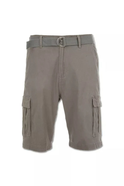 Men’s Stretch Cargo Shorts – Lightweight Cotton Twill Multi-Pocket Belted Casual Shorts