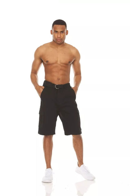 Men’s Stretch Cargo Shorts – Lightweight Cotton Twill Multi-Pocket Belted Casual Shorts