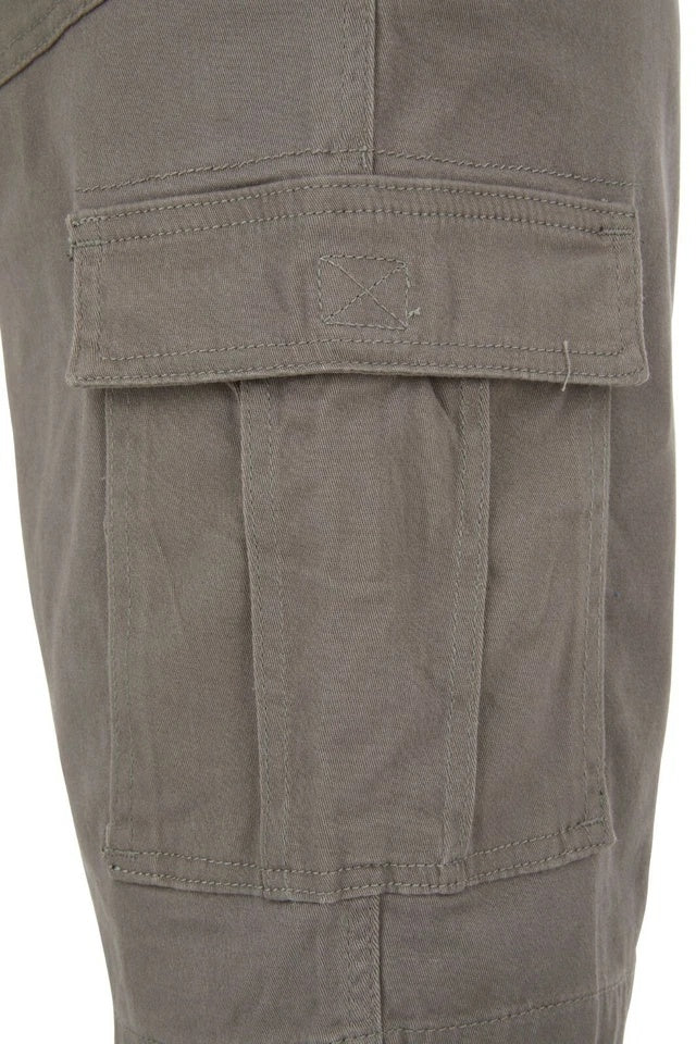 Men’s Stretch Cargo Shorts – Lightweight Cotton Twill Multi-Pocket Belted Casual Shorts