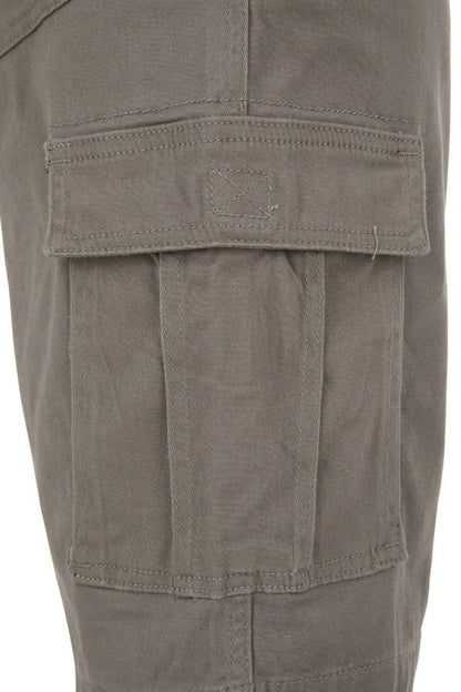 Men’s Stretch Cargo Shorts – Lightweight Cotton Twill Multi-Pocket Belted Casual Shorts