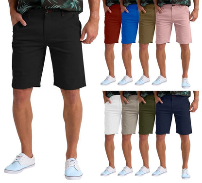 Men’s Stretch Cotton Chino Shorts – Summer Casual Half Pants, Lightweight Cargo Combat Style