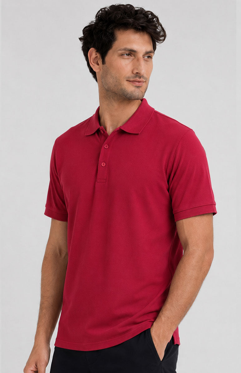 Classic Red Polo Shirt – Comfortable Regular Fit Cotton Polo