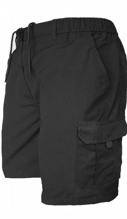 Men’s Cargo Combat Shorts Multi Pocket Elastic Waist Lightweight Plain Summer Short