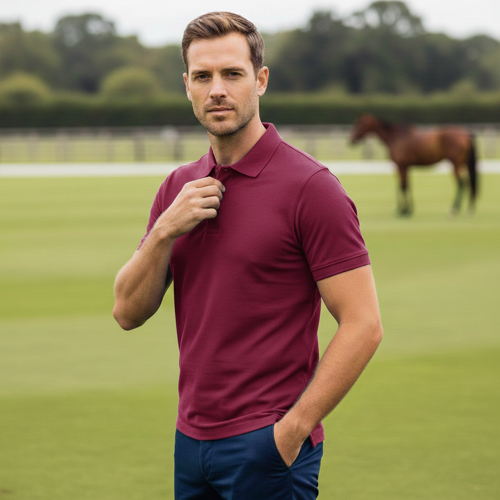 Men’s Premium Piqué Polo Shirt – Short Sleeve Regular Fit Work & Casual Top