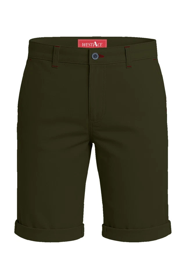 Men’s Stretch Cotton Chino Shorts – Lightweight Cargo Combat Half Pants