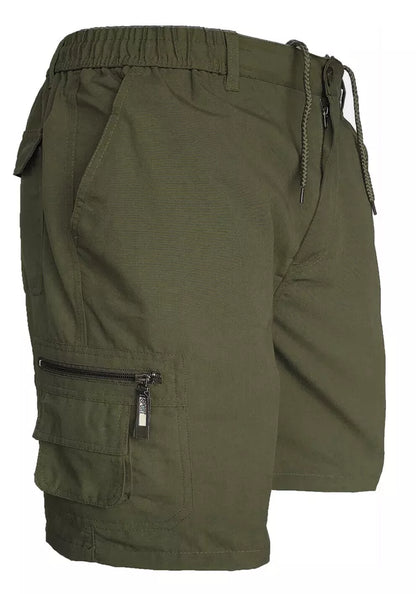 Men’s Cargo Combat Shorts Multi Pocket Elastic Waist Lightweight Shorts