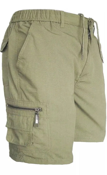 Men’s Cargo Combat Shorts Multi Pocket Elastic Waist Lightweight Shorts