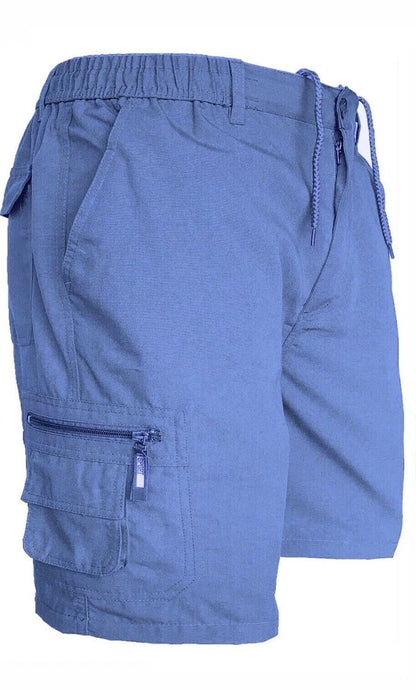 Men’s Cargo Combat Shorts Multi Pocket Elastic Waist Lightweight Shorts