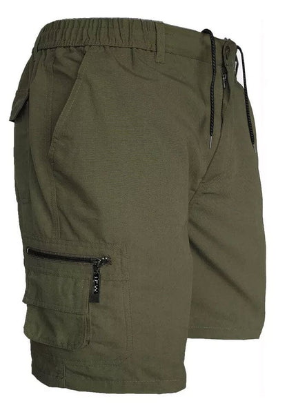 Men’s Cargo Combat Multi Pocket Elastic Waist Lightweight Shorts