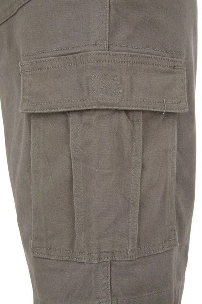 Men’s Lightweight Cotton Twill Multi Pocket Belted Shorts