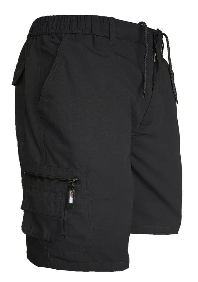 Men’s Cargo Combat Shorts Multi Pocket Elastic Waist Lightweight Shorts